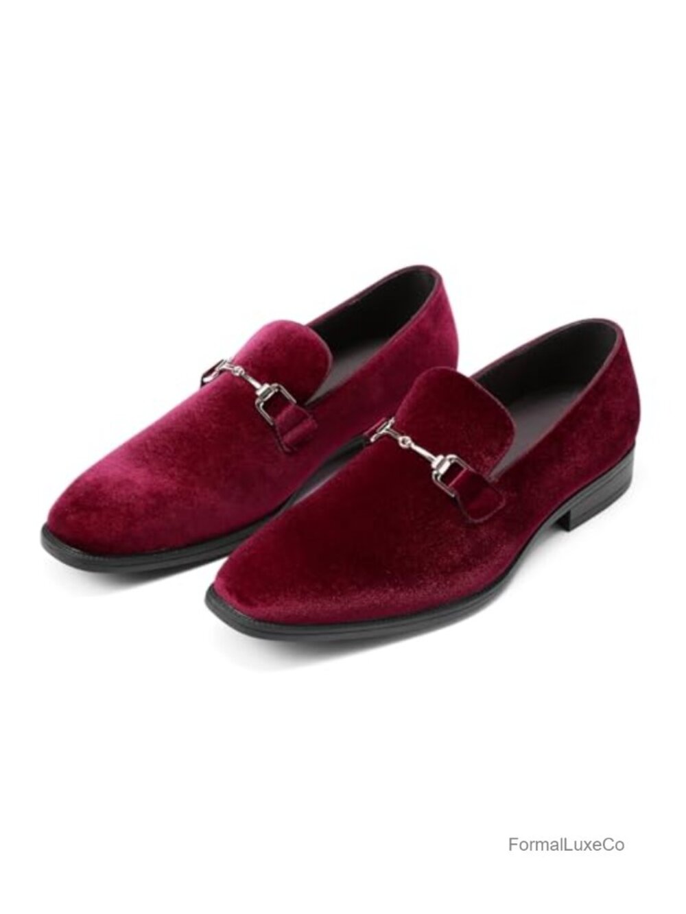 Mens Velvet Loafers Slip On Dress Shoes Business Party Prom